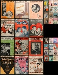 3a162 LOT OF 36 SHEET MUSIC 1920s-1930s great songs from a variety of different movies!