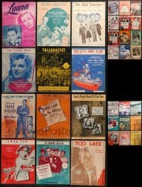 3a163 LOT OF 33 SHEET MUSIC 1940s great songs from a variety of different movies!
