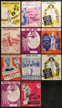 3a174 LOT OF 11 BETTY GRABLE SHEET MUSIC 1940s a variety of songs from her movies!