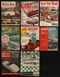 3a295 LOT OF 8 CAR MAGAZINES 1950s-1960s great images & information on classic automobiles!