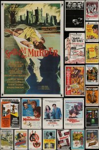 3a026 LOT OF 93 FOLDED ONE-SHEETS 1950s-2000s great images from a variety of different movies!