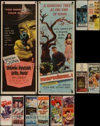 3a612 LOT OF 12 FORMERLY FOLDED INSERTS 1950s a variety of different movie images!