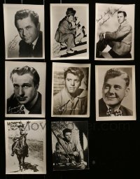 3a184 LOT OF 8 1940S 5X7 FAN PHOTOS WITH FACSIMILE SIGNATURES 1940s portraits of top leading men!