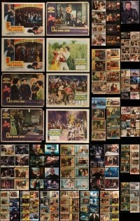 3a094 LOT OF 153 LOBBY CARDS 1940s-2000s incomplete sets from a variety of different movies!
