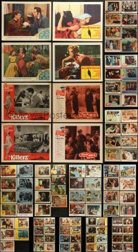 3a099 LOT OF 109 LOBBY CARDS 1950s-1960s incomplete sets from a variety of different movies!
