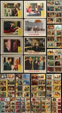 3a096 LOT OF 134 LOBBY CARDS 1950s-1960s incomplete sets from a variety of different movies!