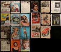 3a146 LOT OF 20 MOVIE MAGAZINE ADS 1940s-1950s different advertisements for a variety of movies!