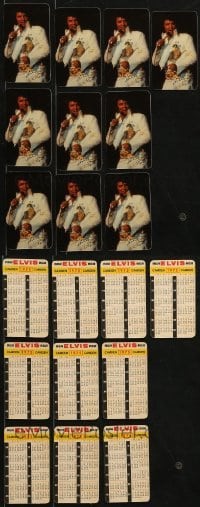 3a238 LOT OF 10 ELVIS PRESLEY WALLET CALENDARS 1975 great image of the King of Rock 'n' Roll!