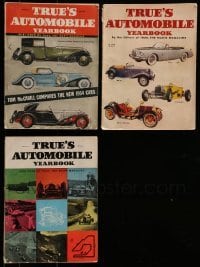 3a339 LOT OF 3 TRUE'S AUTOMOTIVE YEARBOOK CAR MAGAZINES 1952-1954 cool classic car images!