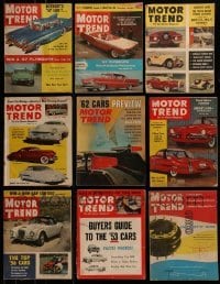 3a281 LOT OF 9 MOTOR TREND CAR MAGAZINES 1950s-1960s cool classic car images & information!