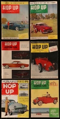 3a308 LOT OF 6 HOP UP CAR MAGAZINES 1953 wonderful images & information about classic cars!