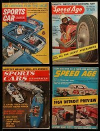 3a336 LOT OF 4 CAR MAGAZINES 1950s-1960s wonderful images & information about classic cars!