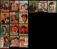 3a257 LOT OF 15 MOVIE MAGAZINES 1930s-1950s filled with great movie images & stories!