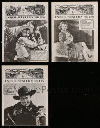 3a338 LOT OF 3 UNDER WESTERN SKIES MOVIE MAGAZINES 1990s-2000s all with great cowboy images!