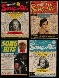 3a331 LOT OF 4 SONG HITS MUSIC MAGAZINES 1940s-1960s great cover images of popular music stars!