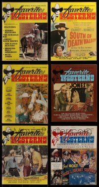3a309 LOT OF 6 FAVORITE WESTERNS MOVIE MAGAZINES 1980s great cowboy images & information!