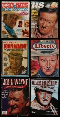 3a306 LOT OF 6 MAGAZINES WITH JOHN WAYNE COVERS 1970s-1990s America's Greatest Hero!