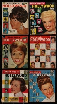 3a300 LOT OF 6 WHO'S WHO IN HOLLYWOOD MOVIE MAGAZINES 1950s-1960s great images & articles!
