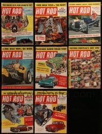 3a296 LOT OF 8 1958 HOT ROD MAGAZINES 1958 filled with great automobile images & articles!
