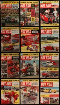 3a266 LOT OF 12 1960 HOT ROD MAGAZINES 1960 filled with great automobile images & articles!
