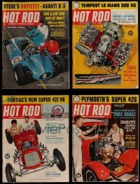 3a337 LOT OF 4 1963 HOT ROD MAGAZINES 1963 filled with great automobile images & articles!