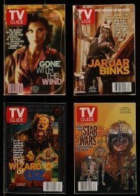 3a328 LOT OF 4 TV GUIDE MAGAZINES 1990s-2000s filled with images & info on movies & television!