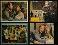 3a133 LOT OF 4 ENGLISH LOBBY CARDS 1950s great scenes from a variety of different movies!