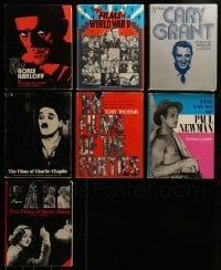 3a350 LOT OF 7 FILMS OF... HARDCOVER MOVIE BOOKS 1960s-1970s Karloff, Chaplin, Newman & more!