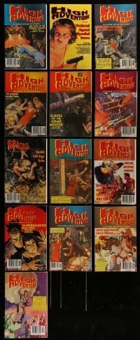 3a259 LOT OF 13 PULP REVIEW MAGAZINES 1990s-2000s all re-titled High Adventure, cool cover art!
