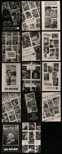 3a399 LOT OF 14 THEATER POSTER EXCHANGE DEALER CATALOGS 1990s filled with cool poster images!