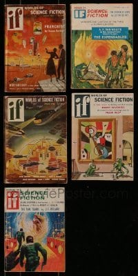 3a323 LOT OF 5 IF SCIENCE FICTION DIGEST MAGAZINES 1950s-1960s all with great sci-fi cover art!