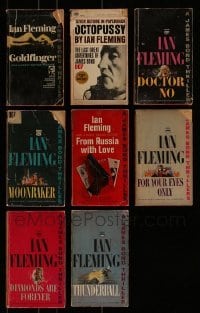 3a426 LOT OF 8 JAMES BOND PAPERBACK BOOKS 1960s the famous spy stories written by Ian Fleming!