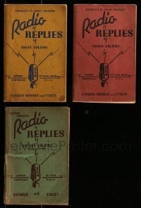 3a395 LOT OF 3 RADIO REPLIES SOFTCOVER BOOKS 1942 the complete three volume series!