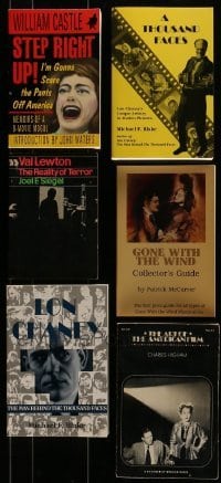 3a431 LOT OF 6 PAPERBACK MOVIE BOOKS 1970s-1990s William Castle, Lon Chaney, Val Lewton, GWTW