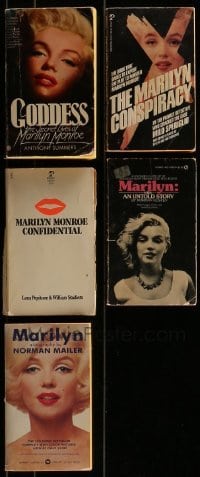 3a435 LOT OF 5 MARILYN MONROE BIOGRAPHY PAPERBACK BOOKS 1970s-1980s great stories of the legend!