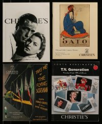 3a408 LOT OF 4 CHRISTIE'S AUCTION CATALOGS 1980s-2000s movie posters, TV memorabilia & more!