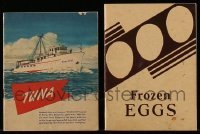 3a237 LOT OF 2 FOOD BOOKLETS 1930s-1940s all you need to know about tuna and frozen eggs!