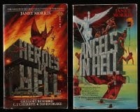 3a445 LOT OF 2 HEROES IN HELL/ANGELS IN HELL PAPERBACK BOOKS 1980s both with great cover artwork!