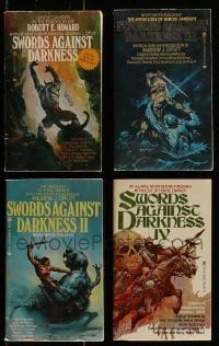 3a438 LOT OF 4 SWORDS AGAINST DARKNESS PAPERBACK BOOKS 1970s cool fantasy art on the covers!