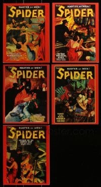 3a386 LOT OF 5 SPIDER REPRINT SOFTCOVER BOOKS 1990s all with great artwork on the covers!