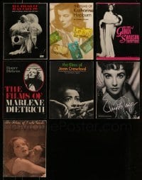 3a381 LOT OF 7 FILMS OF... ACTRESSES SOFTCOVER MOVIE BOOKS 1960s-1980s Harlow, Dietrich & more!