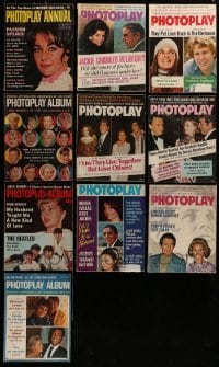 3a271 LOT OF 10 PHOTOPLAY MOVIE MAGAZINES 1960s-1970s filled with great images & articles!