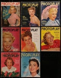 3a290 LOT OF 8 PHOTOPLAY MOVIE MAGAZINES 1952-1954 filled with great images & articles!