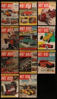 3a270 LOT OF 11 1953 HOT ROD MAGAZINES 1953 cool images of fast cars with lots of articles!