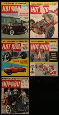 3a326 LOT OF 5 1955 HOT ROD MAGAZINES 1955 cool images of fast cars with lots of articles!