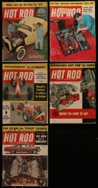 3a325 LOT OF 5 1956 HOT ROD MAGAZINES 1956 cool images of fast cars with lots of articles!