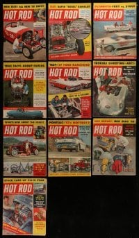3a273 LOT OF 10 1957 HOT ROD MAGAZINES 1957 cool images of fast cars with lots of articles!