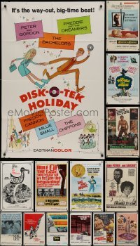 3a082 LOT OF 17 FOLDED ONE-SHEETS 1960s great images from a variety of different movies!