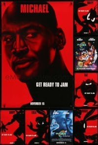 3a695 LOT OF 10 UNFOLDED MOSTLY DOUBLE-SIDED 27X40 SPACE JAM ONE-SHEETS 1996 Michael Jordan!