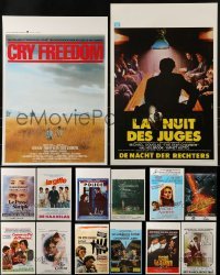 3a591 LOT OF 14 MOSTLY UNFOLDED BELGIAN POSTERS 1970s-1980s a variety of movie images!